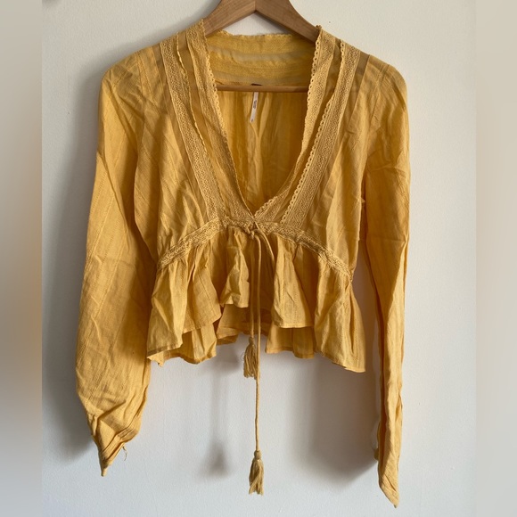 Free People yellow blouse - Picture 5 of 8